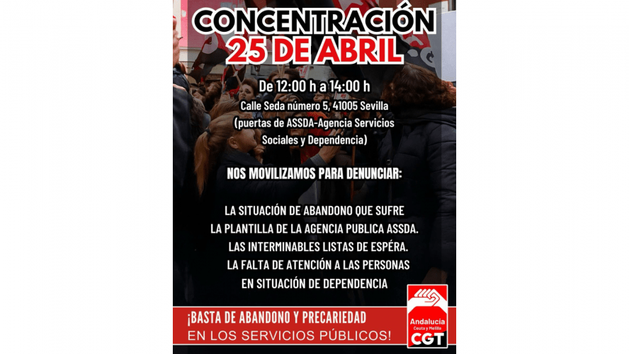 Convocatoria de huelga por la precariedad en el servicio de valoración de la dependencia de Sevilla