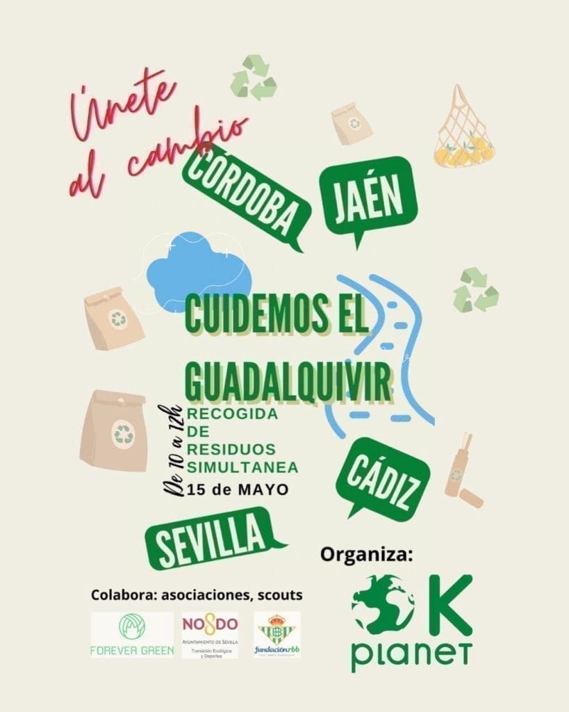 Convocatoria para limpiar el entorno del Majuelo y el Guadalquivir en Rinconada