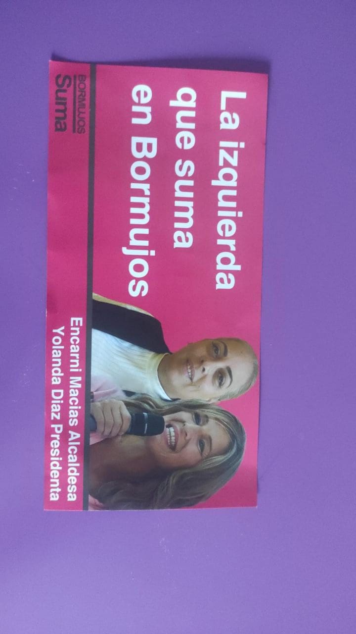 Bormujos Suma utiliza la imagen de Yolanda Díaz en su campaña