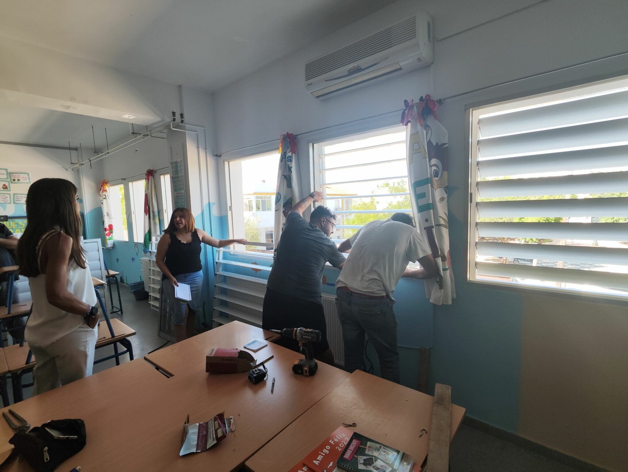 Zafarrancho en el mantenimiento de los colegios palaciegos de cara al comienzo del curso escolar