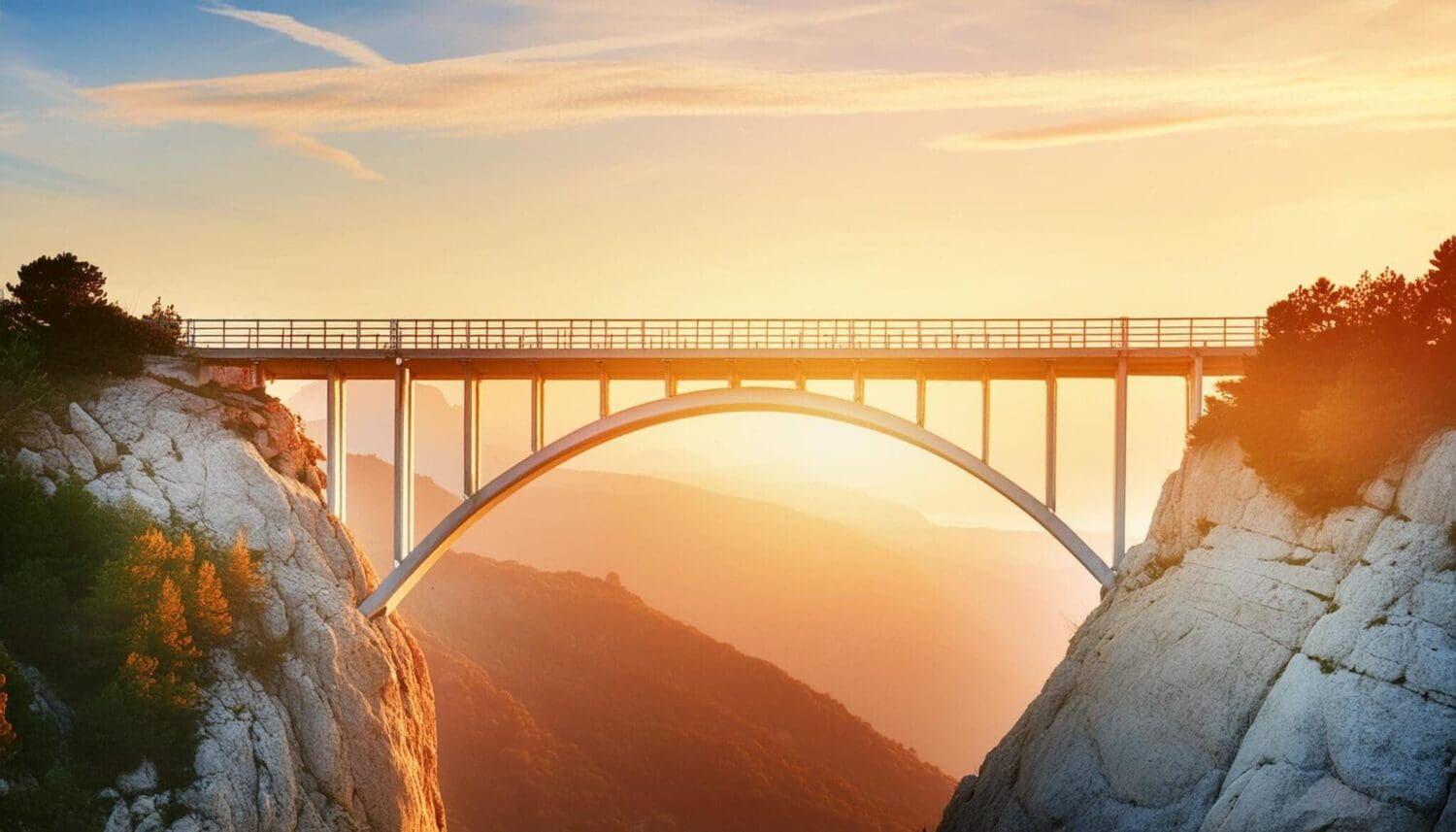 Puente sobre el precipicio | TuPeriódico ha generado con IA esta imagen.  Descubre cómo usamos la IA