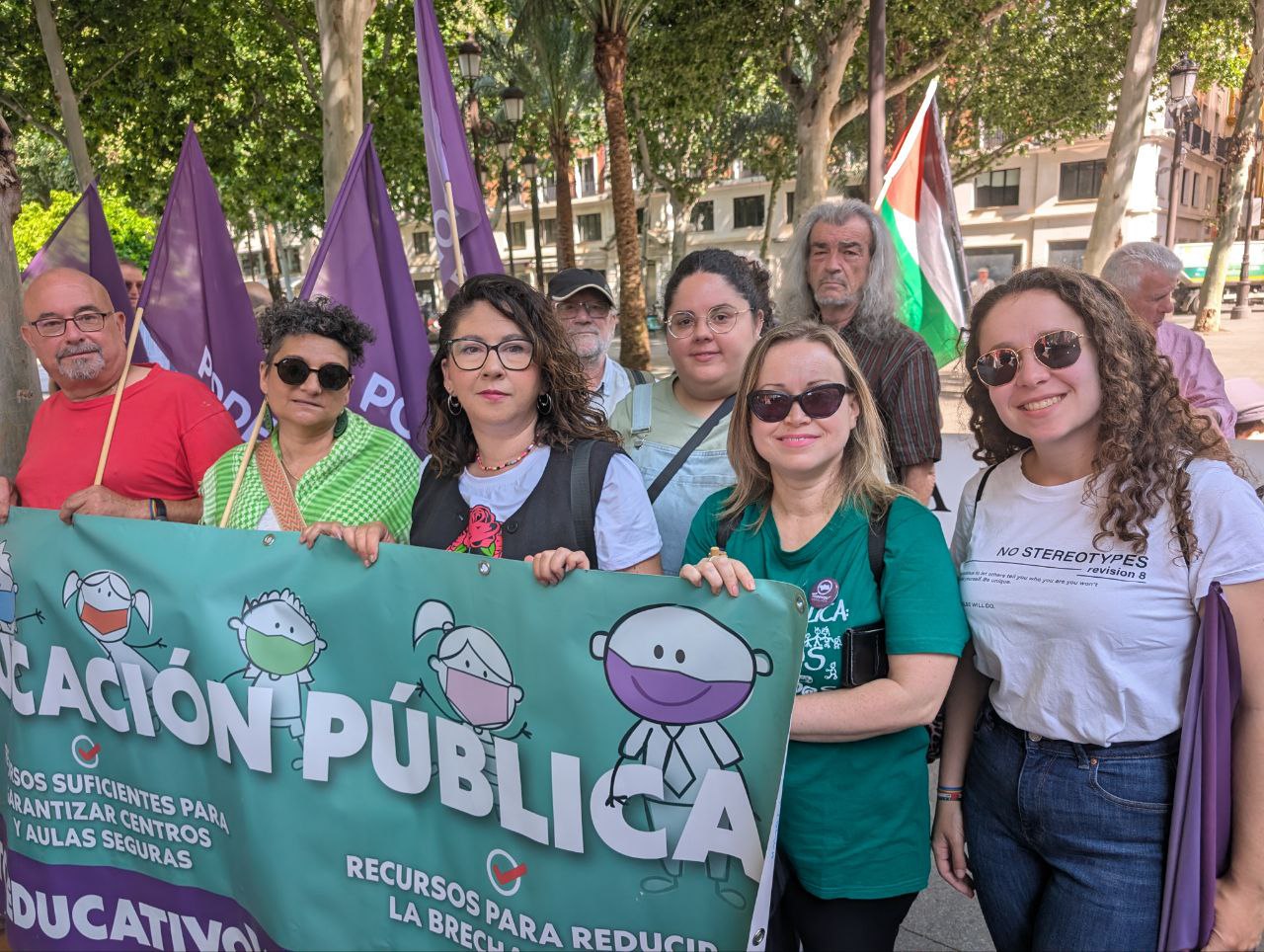 Podemos Andalucía acusa a Moreno de «desmantelar la educación pública» y exige una rectificación urgente
