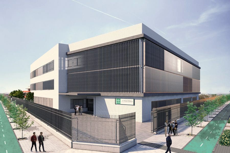 Renderizado del aspecto final del nuevo centro de FP de aeronáutica