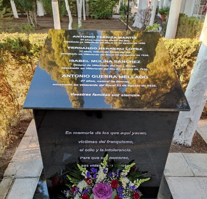 Homenajeados represaliados franquistas en Villaverde del Río