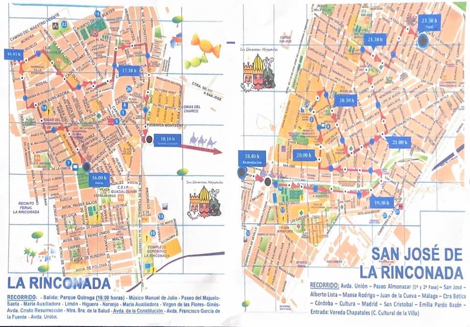 Itinerario filtrado de la Cabalgata