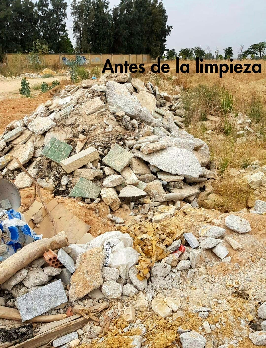 Utrera sellará el vertedero ilegal detrás de Vistalegre con un coste de 150 000 euros y un mes y medio de trabajo