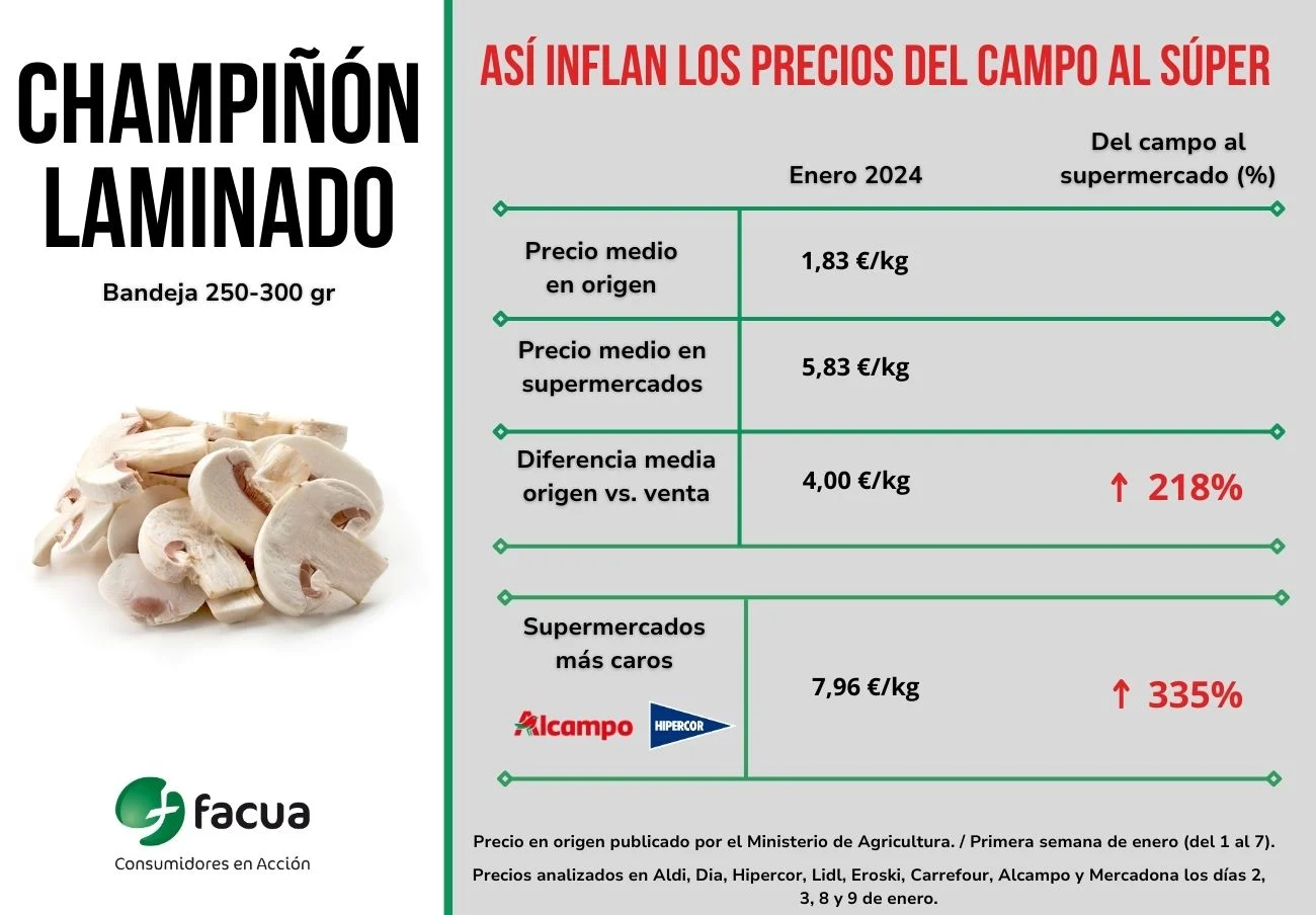 Champiñón laminado