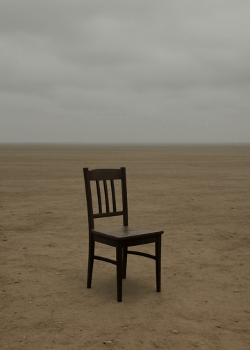 20250806 2202 lonely chair scene simple compose 01k20fjyd0f73bqxx5a110haxb