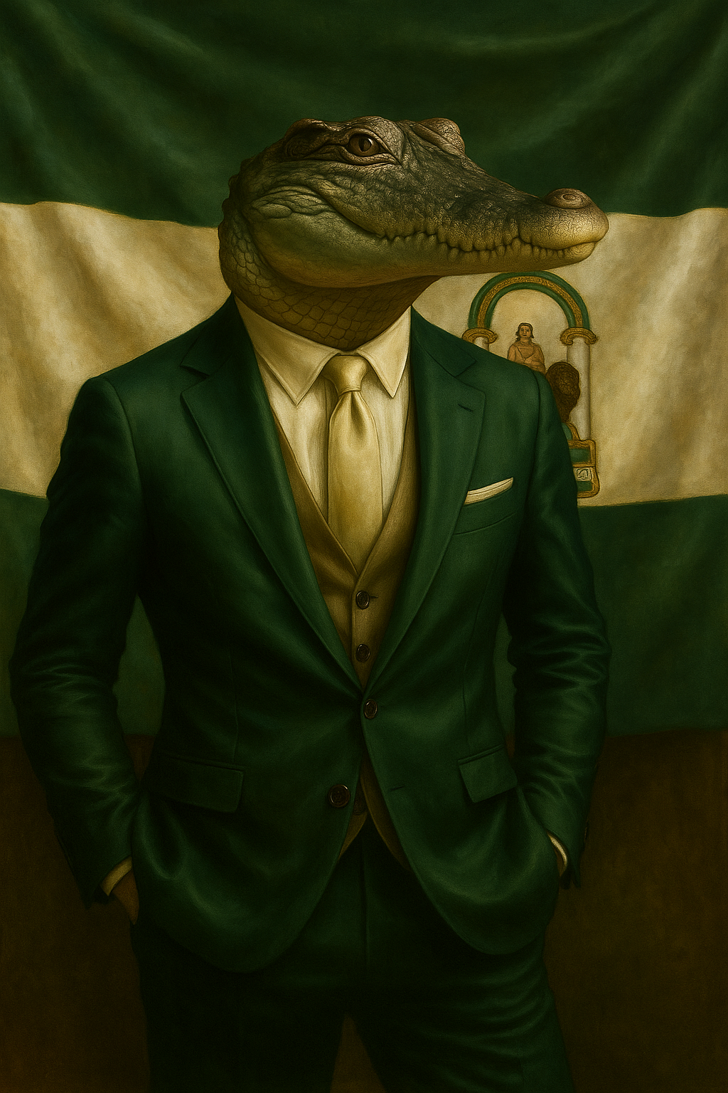 20250806 2215 crocodile in suit remix 01k20g8ezee139md4szbffc1ar
