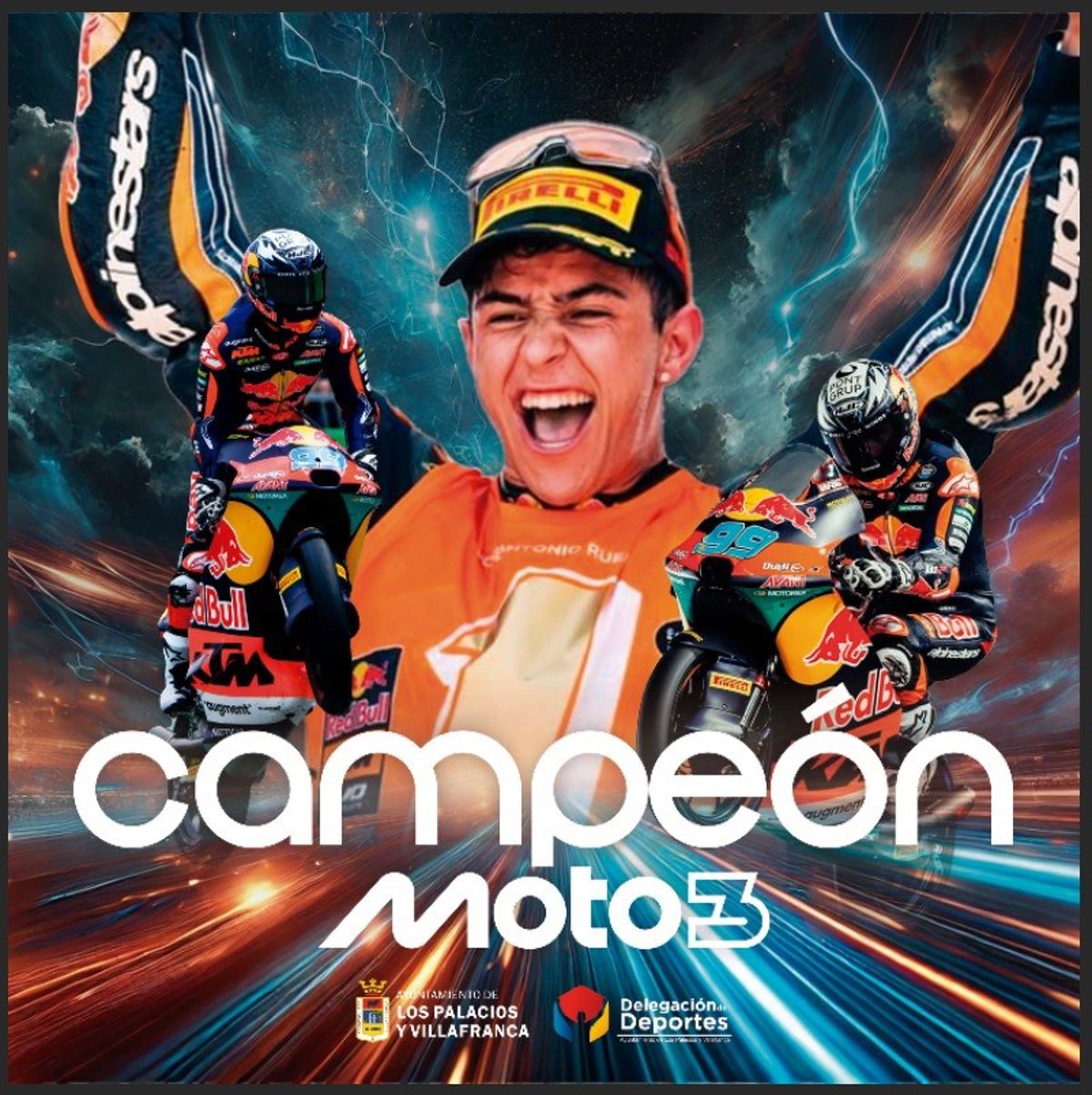 sevilla. los palacios y villafranca recibe este domingo al campeón de moto3, josé antonio rueda