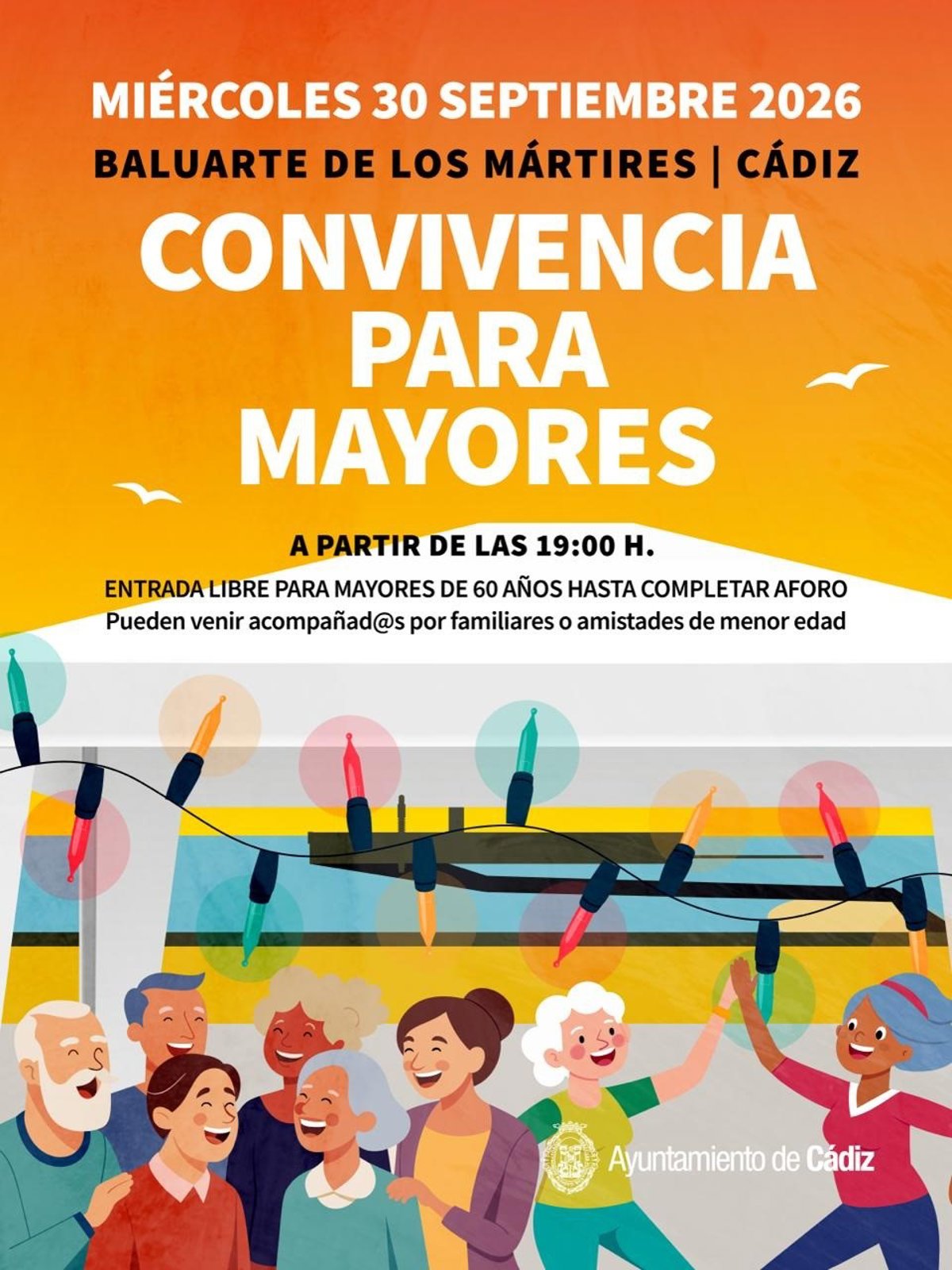 El Baluarte de los Mártires acoge el próximo miércoles una nueva convivencia para personas mayores de 60 años