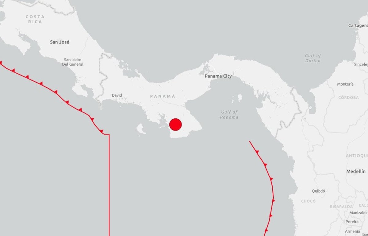 Registrado un terremoto de magnitud 7,6 en el centro-sur de Panamá con alerta de tsunami